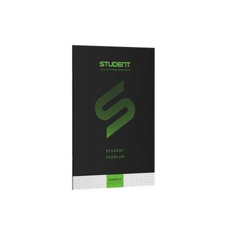 ICO Füzet, tűzött, A4, kockás, 32 lap, ICO "Student Premium", "87-32", fekete
