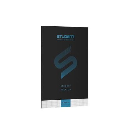 ICO Füzet, tűzött, A4, kockás, 32 lap, ICO "Student Premium", "87-32", fekete