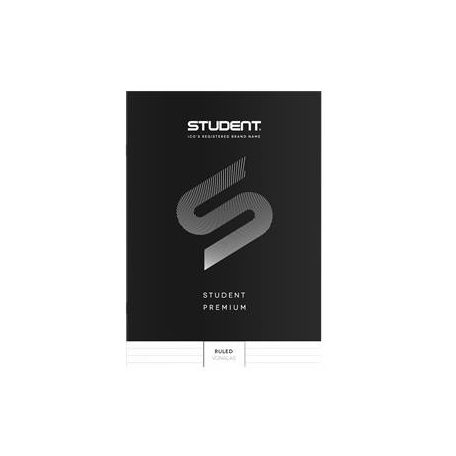 ICO Füzet, tűzött, A4, vonalas, 32 lap, ICO "Student Premium", "81-32", fekete