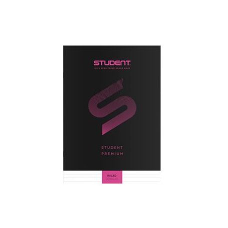 ICO Füzet, tűzött, A4, vonalas, 32 lap, ICO "Student Premium", "81-32", fekete