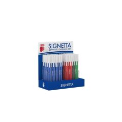   ICO Golyóstoll display, 0,7 mm, kupakos, ICO "Signetta", 4 különböző szín