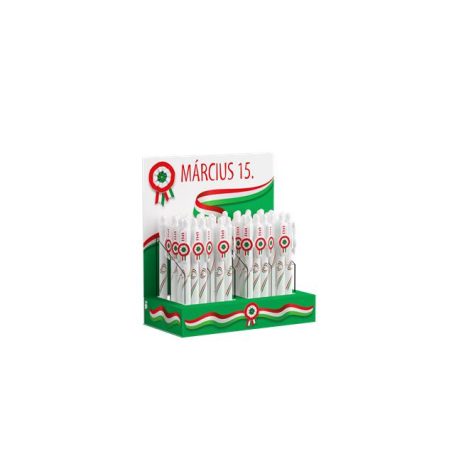 ICO Golyóstoll display, 0,8 mm, nyomógombos, ICO, kokárdás