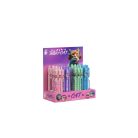 ICO Golyóstoll display, 0,8 mm, nyomógombos, cicás tolltest, ICO "Cat", kék