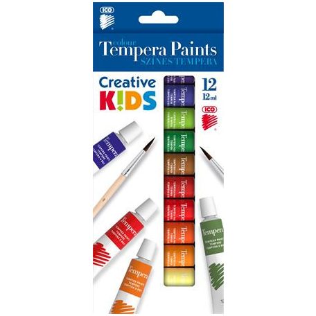 ICO Tempera készlet, 12 darabos, ICO "Creative Kids"