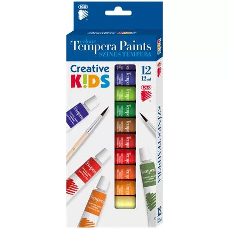 ICO Tempera készlet, 12 darabos, ICO "Creative Kids"