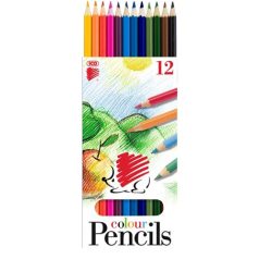   ICO Színes ceruza készlet, hatszögletű, ICO "Süni", 12 különböző szín