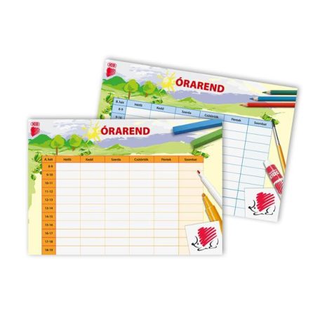 ICO Órarend, A5, kétoldalas, ICO "Süni"