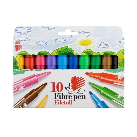 ICO Filctoll készlet, 1-3 mm, ICO "Süni", 10 különböző szín