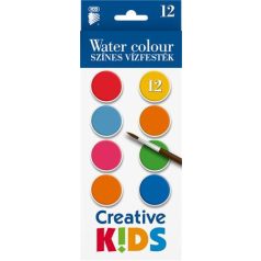   ICO Vízfesték, 12 darabos, 28 mm, ICO "Creative Kids"