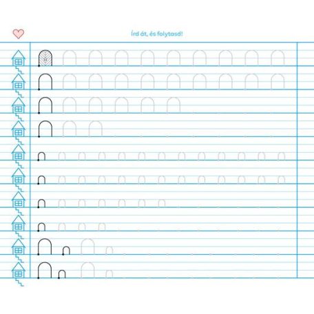 ICO Füzet, tűzött, 245x295 mm, fekvő, 32 lap, 1. osztály, ICO "Süni Meixner", előnyomott