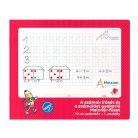 ICO Füzet, tűzött, négyzethálós, 245x295 mm, fekvő, 32 lap, 1. osztály, ICO "Süni Meixner", előnyomott