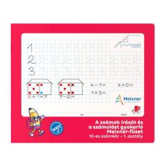   ICO Füzet, tűzött, négyzethálós, 245x295 mm, fekvő, 32 lap, 1. osztály, ICO "Süni Meixner", előnyomott