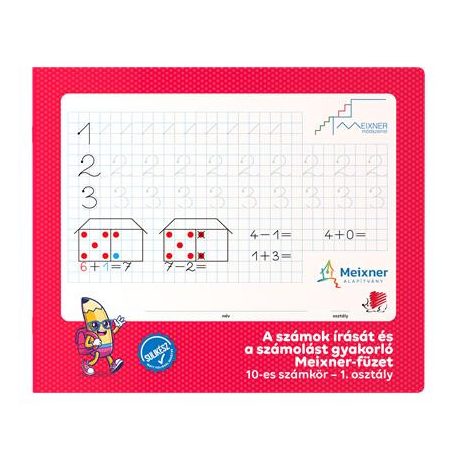 ICO Füzet, tűzött, négyzethálós, 245x295 mm, fekvő, 32 lap, 1. osztály, ICO "Süni Meixner", előnyomott