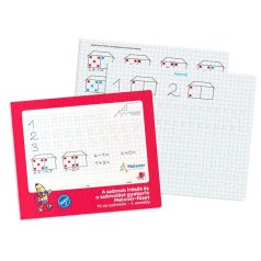   ICO Füzet, tűzött, négyzethálós, 245x295 mm, fekvő, 32 lap, 1. osztály, ICO "Süni Meixner", előnyomott