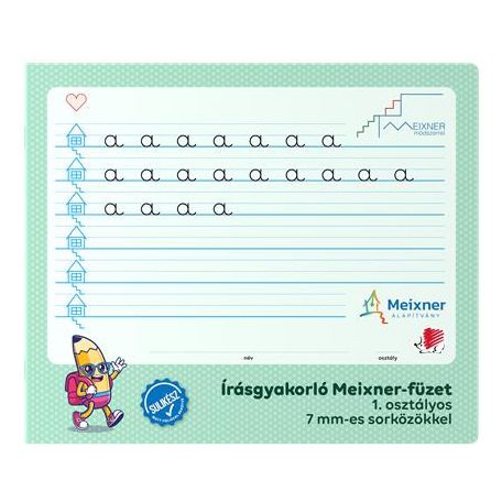 ICO Füzet, tűzött, 245x295 mm, fekvő, 32 lap, 1. osztály, ICO "Süni Meixner"