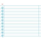 ICO Füzet, tűzött, 245x295 mm, fekvő, 32 lap, 1. osztály, ICO "Süni Meixner"