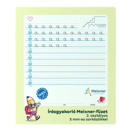 ICO Füzet, tűzött, 295x245 mm, álló, 32 lap, 2. osztály, ICO "Süni Meixner"