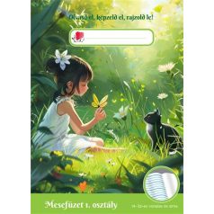   ICO Olvasónapló, tűzött, A5, 32 lap, 1. osztály, ICO "Süni Mesefüzet", erdő