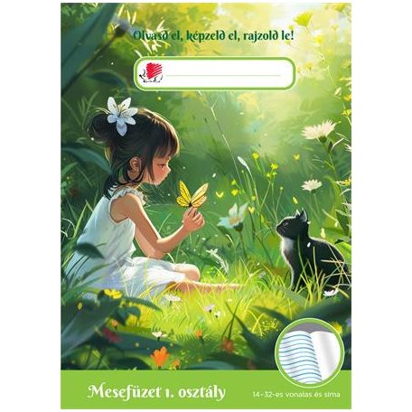 ICO Olvasónapló, tűzött, A5, 32 lap, 1. osztály, ICO "Süni Mesefüzet", erdő