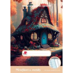   ICO Olvasónapló, tűzött, A5, 32 lap, 2. osztály, ICO "Süni Mesefüzet", kunyhó