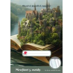   ICO Olvasónapló, tűzött, A5, 32 lap, 3. osztály, ICO "Süni Mesefüzet", fantázia birodalom