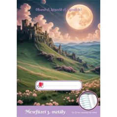   ICO Olvasónapló, tűzött, A5, 32 lap, 3. osztály, ICO "Süni Mesefüzet", kastély