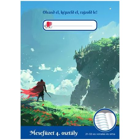 ICO Olvasónapló, tűzött, A5, 32 lap, 4. osztály, ICO "Süni Mesefüzet", harcos