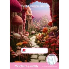   ICO Olvasónapló, tűzött, A5, 32 lap, 4. osztály, ICO "Süni Mesefüzet", virágok