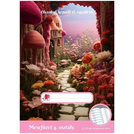 ICO Olvasónapló, tűzött, A5, 32 lap, 4. osztály, ICO "Süni Mesefüzet", virágok