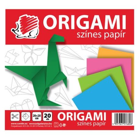 ICO Origami papír, 20x20 cm, ICO "Süni", 20 lap