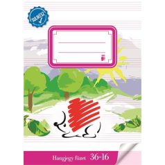   ICO Füzet, tűzött, A5, hangjegy, 16 lap, ICO "Süni Sulikész", "36-16"