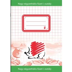   ICO Füzet, tűzött, A5, nagy kockás, 32 lap, 1. osztály, ICO "Süni"