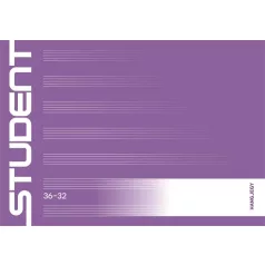  ICO Füzet, tűzött, A5, fekvő, hangjegy, 32 lap, ICO "Student", "36-32"
