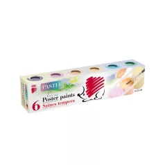   ICO Tempera készlet, tégelyes, ICO "Süni", 6 különböző pasztell szín
