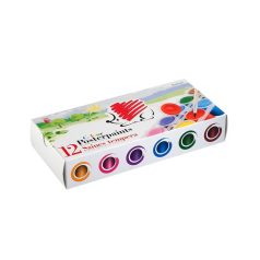   ICO Tempera készlet, tégelyes, ICO "Süni", 12 különböző szín