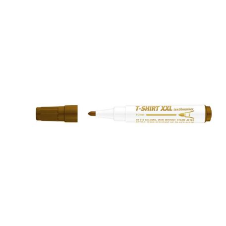ICO Textilmarker, 1-3 mm, kúpos, ICO "XXL T-Shirt", barna