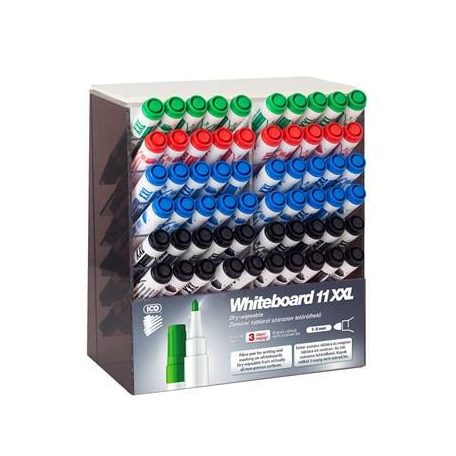 ICO Tábla- és flipchart marker display, 1-3 mm, kúpos, ICO "Whiteboard 11 XXL"