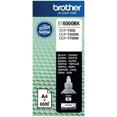 BROTHER BT6000BK Tinta DCP T-300, 500W, 700W nyomtatókhoz, BROTHER, fekete, 6k