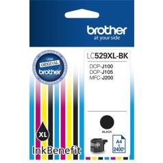   BROTHER LC529XLB Tintapatron DCP-J100, J105 nyomtatóhoz, BROTHER, fekete, 2400 oldal