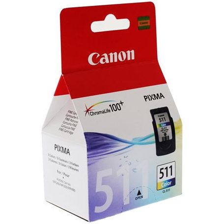 CANON CL-511 Tintapatron Pixma MP240, 260, 480 nyomtatókhoz, CANON, színes, 244 oldal