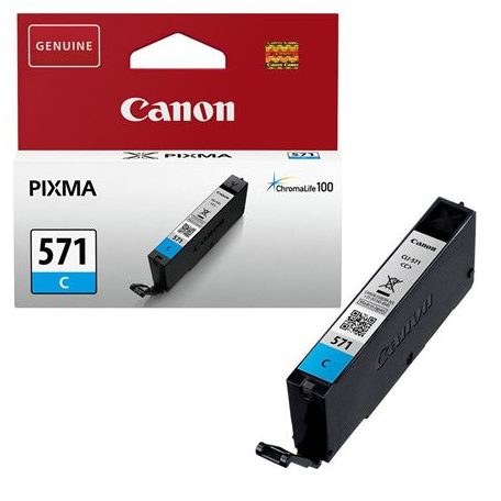 CANON CLI-571C Tintapatron Pixma MG5750, 6850,7750 nyomtatókhoz, CANON, cián, 7 ml
