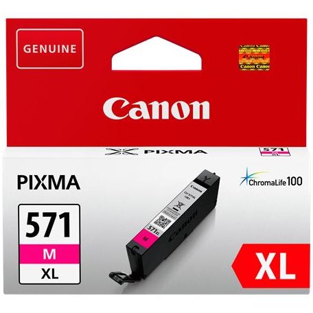 CANON CLI-571MXL Tintapatron Pixma MG5750, 6850,7750 nyomtatókhoz, CANON, magenta, 11 ml
