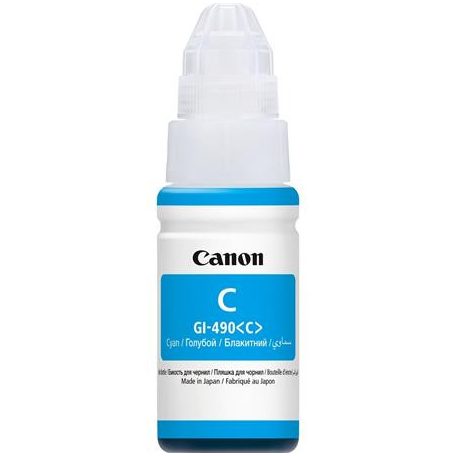 CANON GI490 Tinta Pixma MFP G2411, G3411, G4411 nyomtatókhoz, CANON, cián, 70 ml