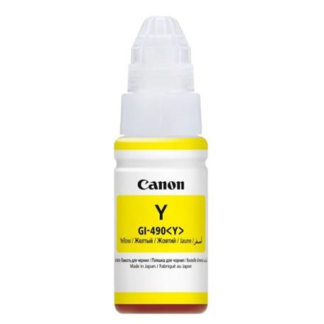 CANON GI490 Tinta Pixma MFP G2411, G3411, G4411 nyomtatókhoz, CANON, sárga, 70 ml