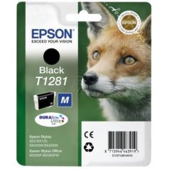   EPSON T12814011 Tintapatron Stylus S22, SX125, SX420W nyomtatókhoz, EPSON, fekete, 5,9ml