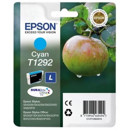 EPSON T12924011 Tintapatron Stylus SX420W, SX425W, SX525WD nyomtatókhoz, EPSON, cián, 7ml