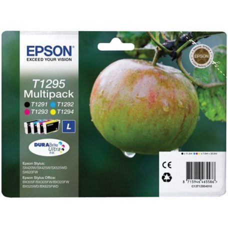 EPSON T12954010 Tintapatron multipack Stylus SX420W nyomtatóhoz, EPSON, b+c+m+y, 32,2ml