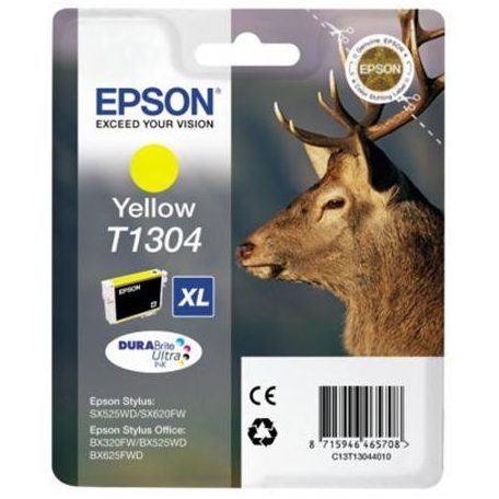 EPSON T13044010 Tintapatron Stylus Office SX620, BX320 nyomtatókhoz, EPSON, sárga, 10,1ml