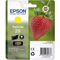  EPSON C13T29844010 Tintapatron XP235/332 nyomtatókhoz, EPSON, sárga, 3,2ml