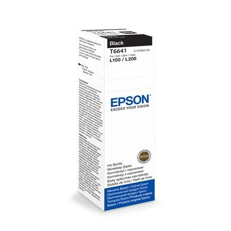 EPSON T66414A10 Tinta L100, 200mfp nyomtatókhoz, EPSON, fekete, 70ml